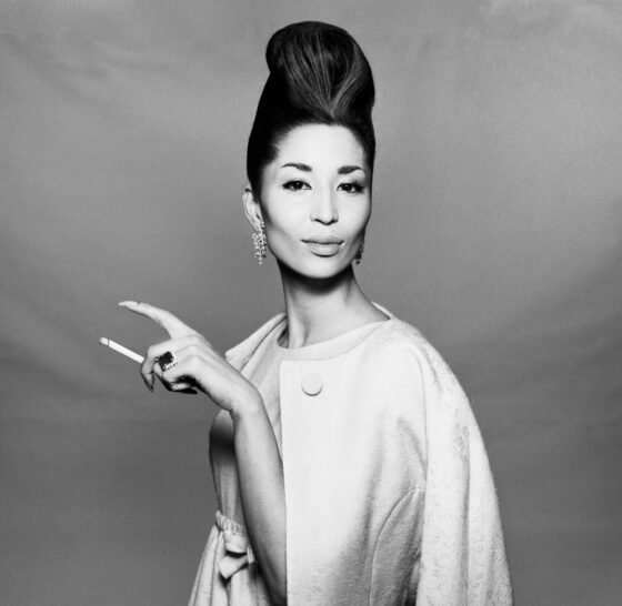 Model China Machado black and white photograph taken by Richard Avedon in 1958