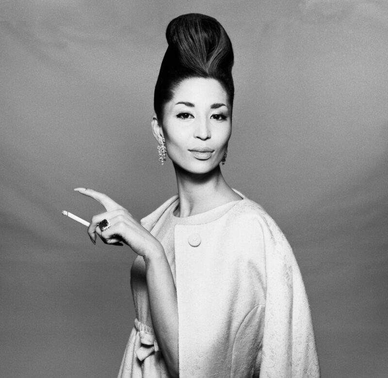 Model China Machado black and white photograph taken by Richard Avedon in 1958