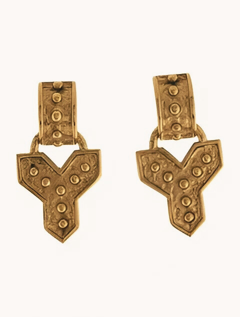 Vintage Yves Saint Laurent Gold-tone Clip-On Earrings